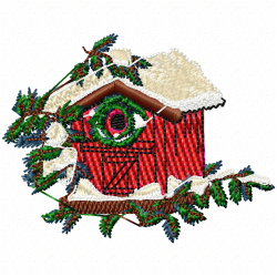 Bird Houses Embroidery Design 2 Bird Houses Embroidery Design 2